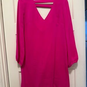 Amanda Uprichard Fuchsia Long Sleeve Dress